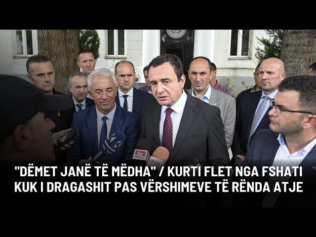 "Dëmet janë të mëdha" / Kurti flet nga fshati Kuk i Dragashit pas vërshimeve të rënda atje