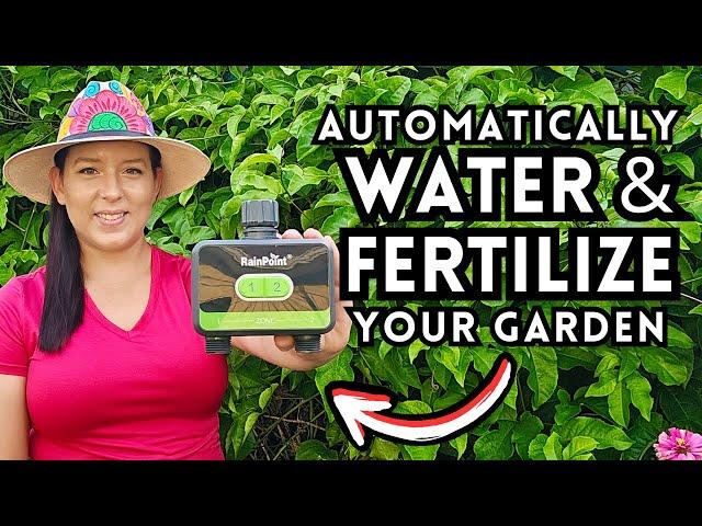 Never Hand Water Again! Automatically Water & Fertilize With A RainPoint Automatic Water Timer