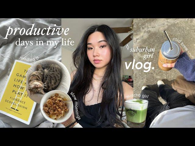 productive diaries  | how i edit my thumbnails, grocery shopping + making matcha