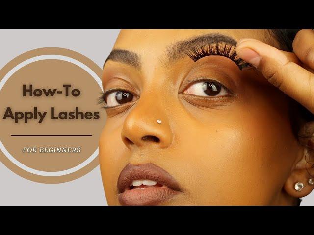 How To: Apply False Lashes | For Beginners 