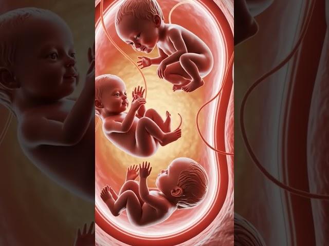 triplets babies inside the womb #pregnant #pregnancybyfaith #baby #animation #triplets #twinparents