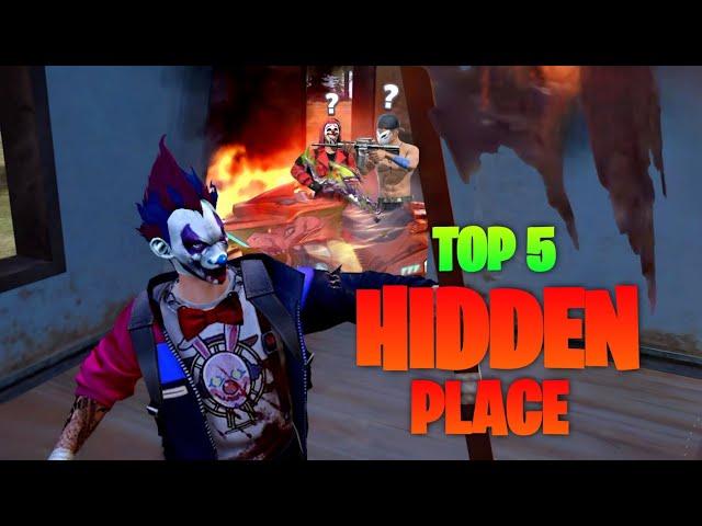 TOP 5 HIDDEN PLACES IN FREE FIRE TAMIL || RJ ROCK