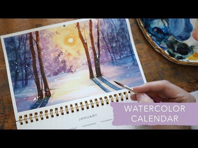 Paint A Watercolor Calendar | Watercolor Painting by Sarah Cray of Let's Make Art