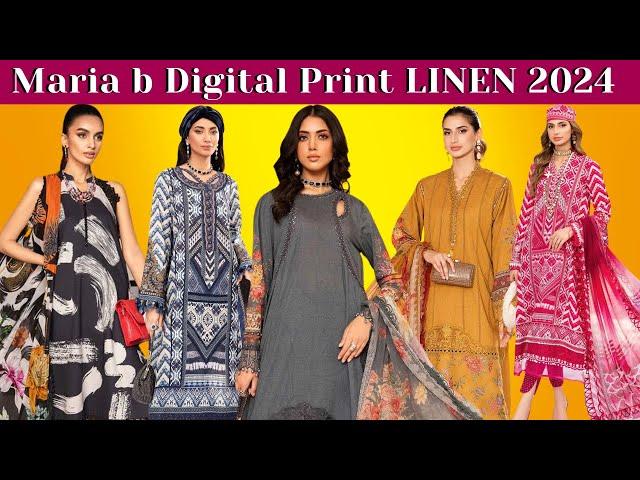 Maria b linen latest M print 2024 Wholesale Discount price