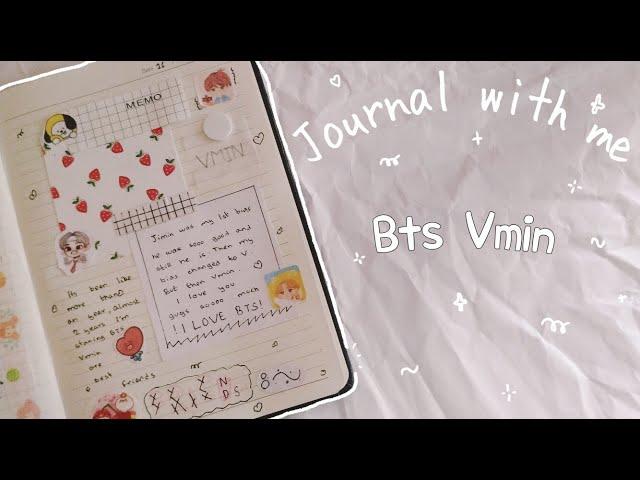 ｡･ﾟJournal with me #asmr| Vmin theme| ft.Simply Jaza| Pink_Rose