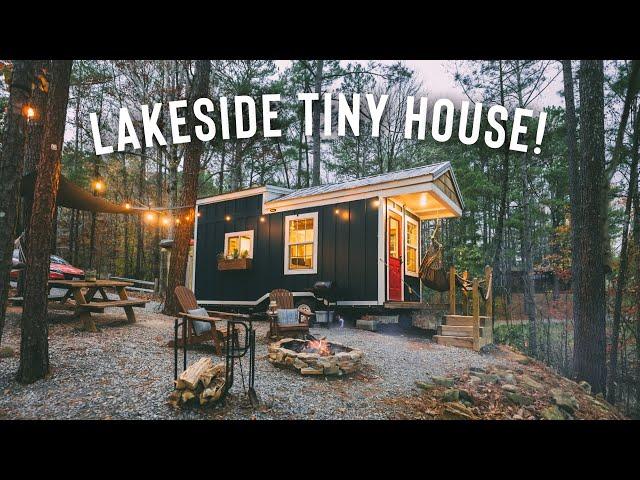 Lakeside Tiny House Tour! | 240sqft Airbnb Tiny Home!