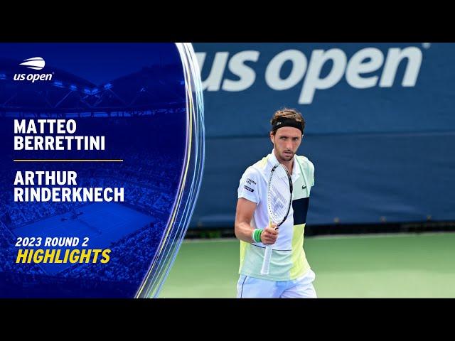 Matteo Berrettini vs. Arthur Rinderknech Highlights | 2023 US Open Round 2