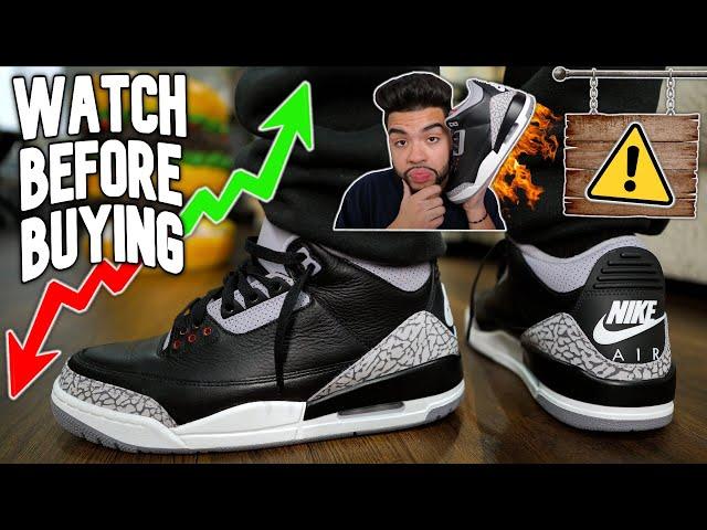 WATCH BEFORE BUYING Jordan 3 Black Cement REVIEW + On FEET