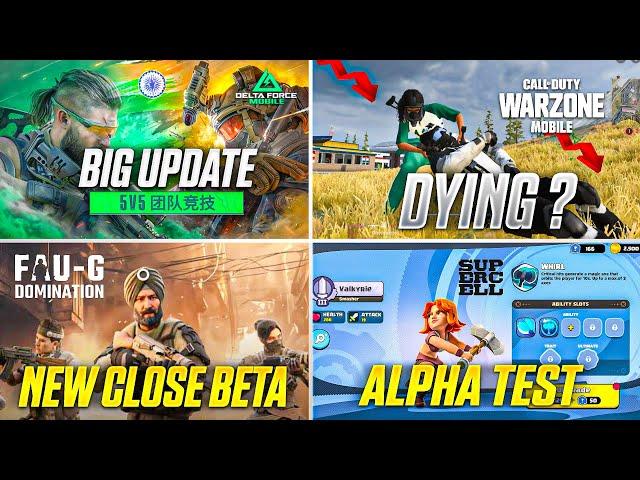 DELTA FORCE MOBILE BIG UPDATE | WARZONE MOBILE DYING | FAUG DOMINATION | SUPERCELL NEW GAME 