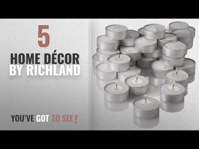 Top 10 Home Décor By Richland [ Winter 2018 ]: Richland Unscented Tealight Candles, White, Set of