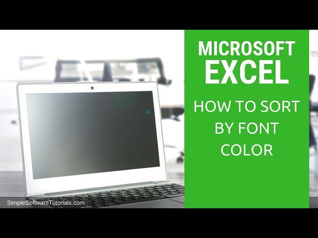 How to Sort by Font Color in Excel