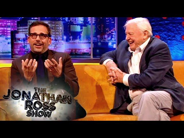 David Attenborough Loses It at Steve Carell’s Improvised Baboon Encounter | The Jonathan Ross Show