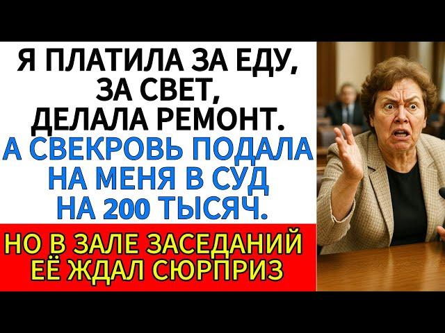 Я Платила За Еду, За Свет, Делала Ремонт А Свекровь Подала На Меня В Суд На 200 Тысяч. Но…