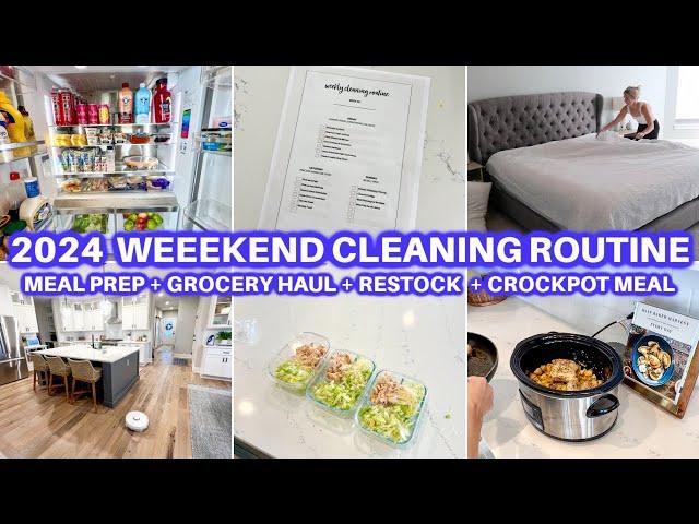 2024 WEEKEND CLEANING ROUTINE | CLEAN WITH ME | SUNDAY RESET ROUTINE | CLEANING MOTIVATION + RECIPES