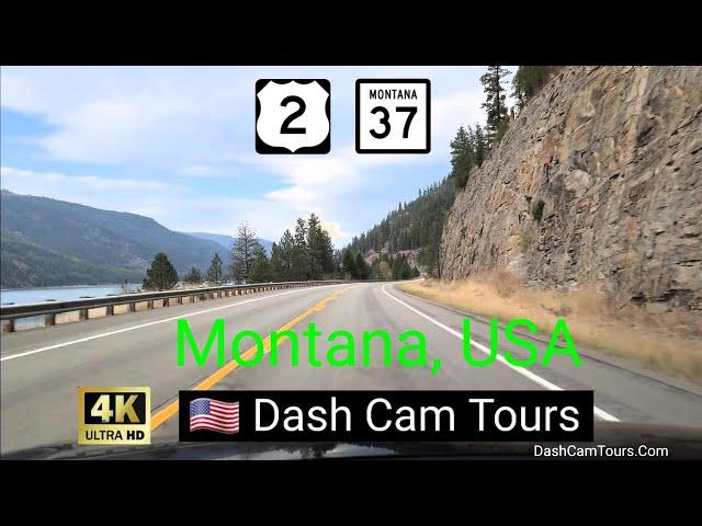 Driving from Moyie Springs, Idaho to Eureka, Montana 4K Dash Cam Tours 2020