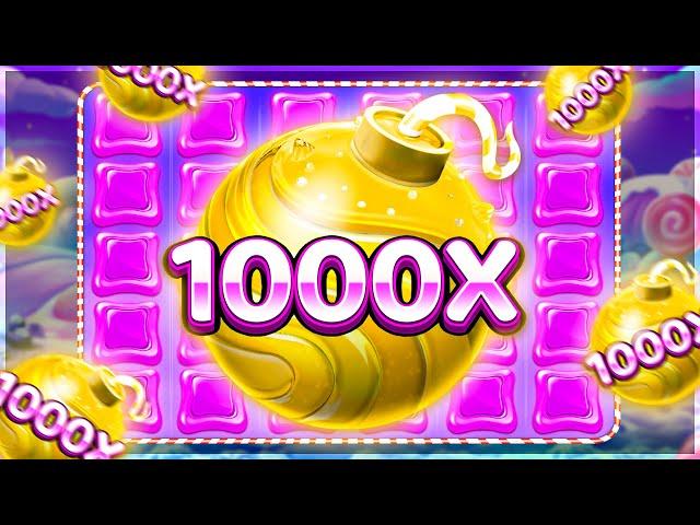 FIVE 1000X BOMBS On SWEET BONANZA 1000 SLOT!!