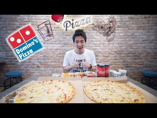 Domino's Pizza Mukbang! New Improved Mozzarella Cheese! | EATING SHOW