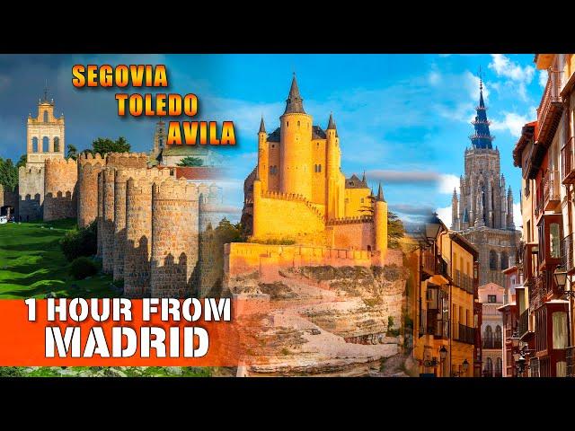 Must See Destinations in 2024 less than 1 hour from Madrid | Segovia Toledo Avila | Spain 4k 50p