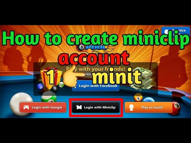 How To Create Miniclip Account in 8 Ball Pool new trick 100% working 1 minit 