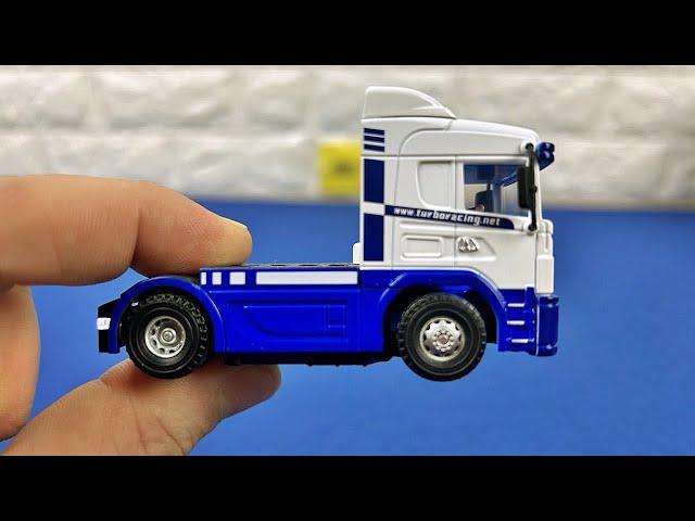 Rc Truck Unboxing 1/76 2.4G 4WD Truck Tractor Trailer Heads LED Lights Sounds