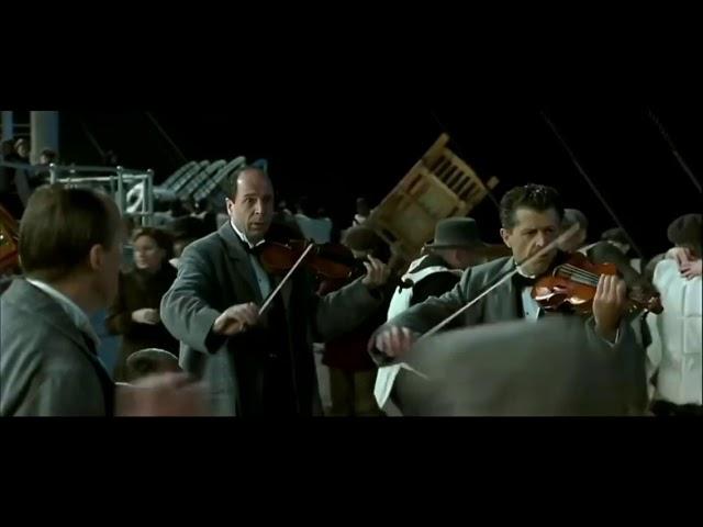 Titanic 1997 - violinist scene - nearer,my god,to thee