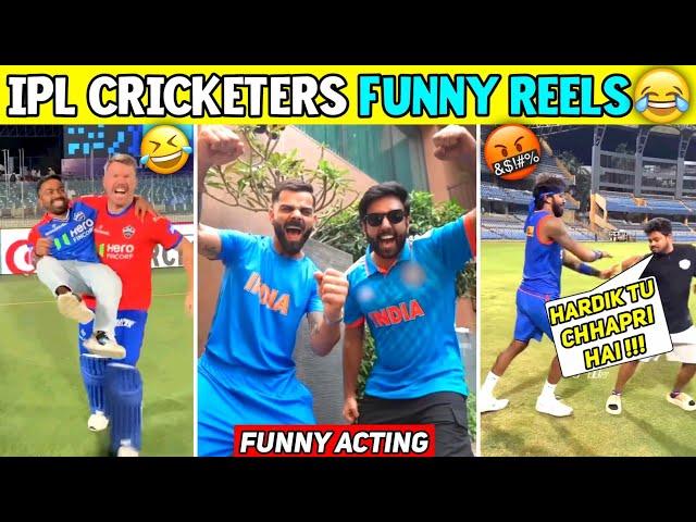 IPL Cricketer's Funny Reels With Social Media Content Creators | Kohli, Warner, Hardik, Kuldeep