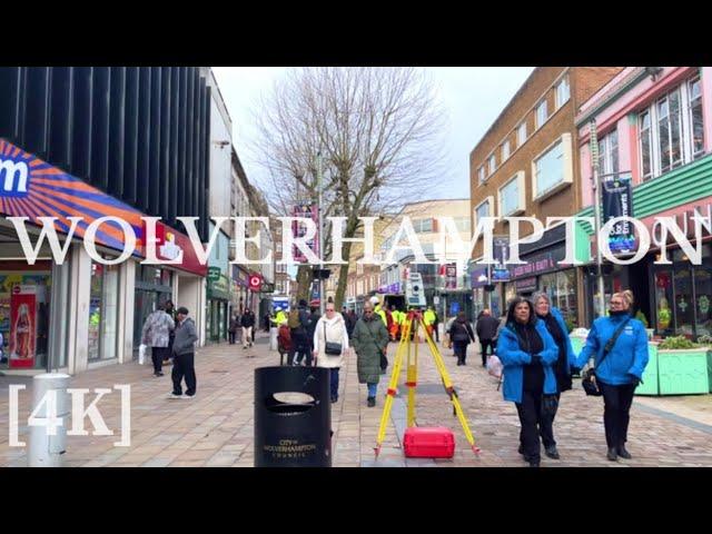 WOLVERHAMPTON City Centre, UK WALKING Tour