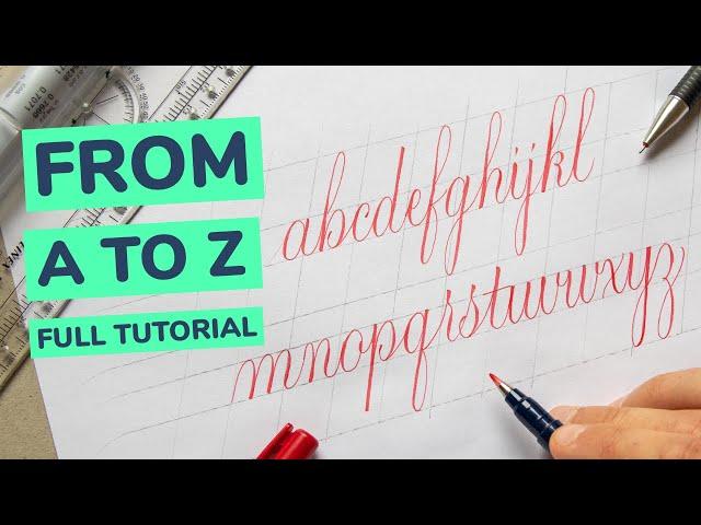 Calligraphy Alphabet For Beginners - a to z With Brush Pen (Tutorial)