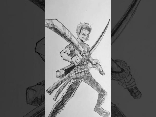 Zoro Drawing #onepiece #animedrawing #zoro #anime #onepiecefanart