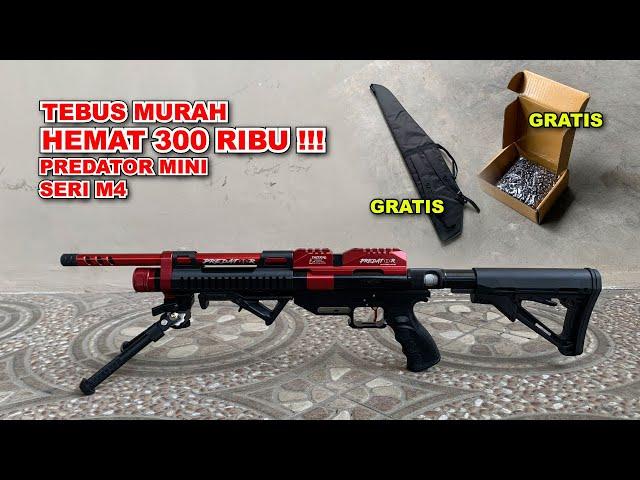 TEBUS MURAH PREDATOR MINI M4 - TELESKOP, POMPA DAN PAKET FULL SET