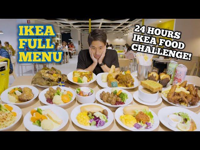 IKEA SINGAPORE FULL MENU CHALLENGE! | Every Single Food Item at IKEA! | 24 Hours IKEA Challenge!