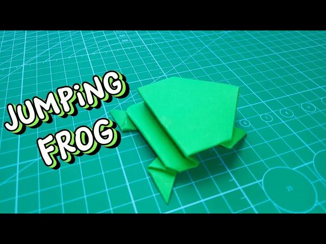 How To Make a Paper Frog | Origami Jumping Frog Tutorial #paperfrog #origami