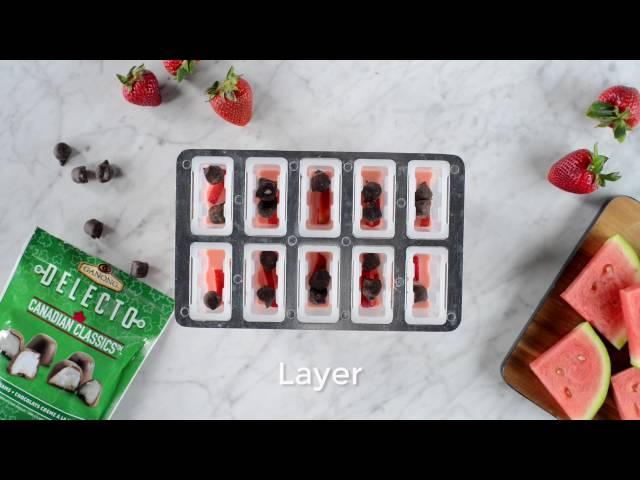 Delecto Canadian Classics  Pept Cream Watermelon Pops