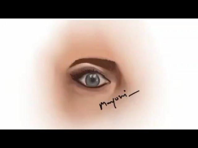 procreate tutorial/realistic eye painting /watercolor colour effect eye painting /easy eye painting