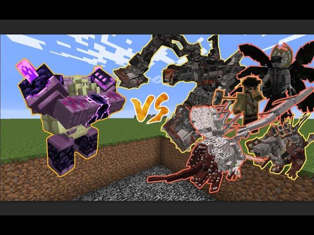 Ender Guardian vs Resident Evil 8 mobs | Minecraft mob battle