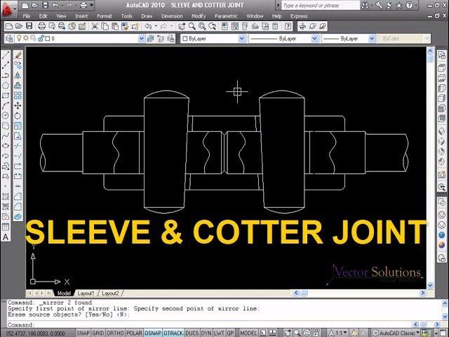 SLEEVE & COTTER JOINT IN AutoCAD