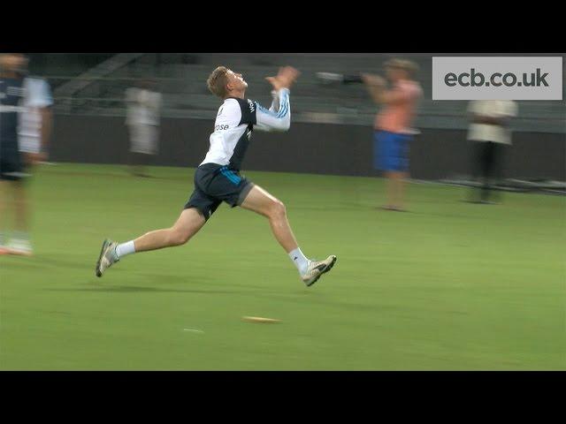 England cricket training session in Sri Lanka - high catches