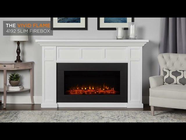 Real Flame Alcott Landscape Electric Fireplace in White - 4130E-W