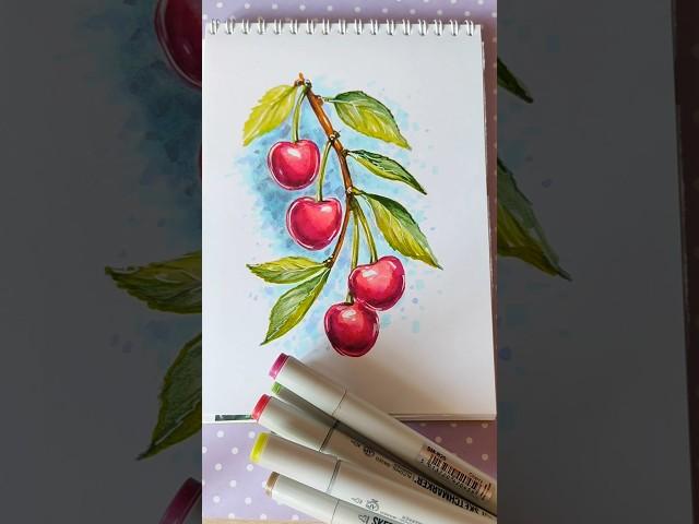 лёгкий скетч маркерами. лето #скетч #drawing #sketchmarker #маркеры