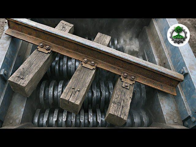 Extreme Dangerous Wood Chipper & Shredder Demolitions: Crushing Everything in Sight! #27