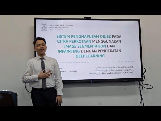 Sidang TA Informatika ITB: Penghapusan objek citra perkotaan dengan image inpainting & deep learning