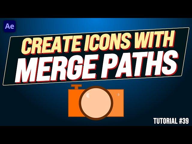 Use MERGE PATHS to Make Icons! | Adobe After Effects Tutorial