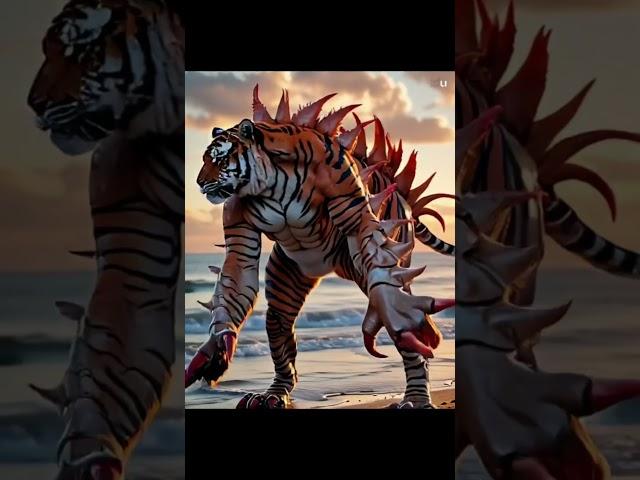 Tiger and Crab #midjourney #aigenerated #videoai #midjourneyaiart #animalfusion #hybridanimals #AI