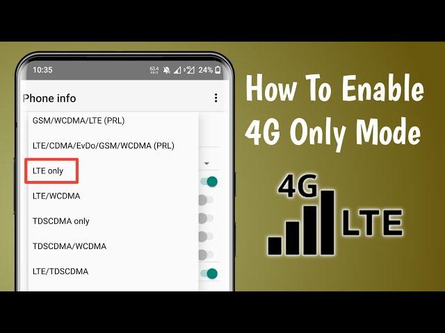 How To Enable 4G/ LTE Only Network Mode on Android 2022