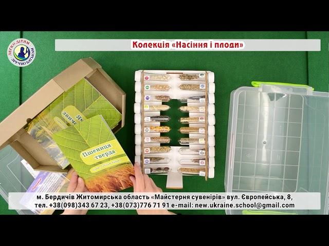 Насіння і плоди демонстраційний набір НОВА УКРАЇНСЬКА ШКОЛА (НУШ)