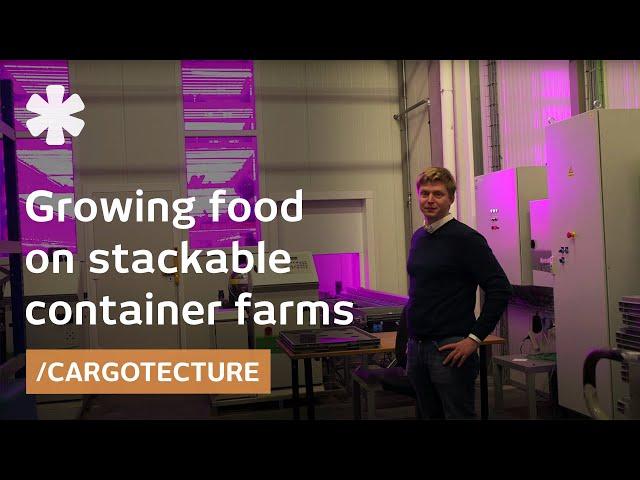 Using containers to stack high yield farms for urban produce