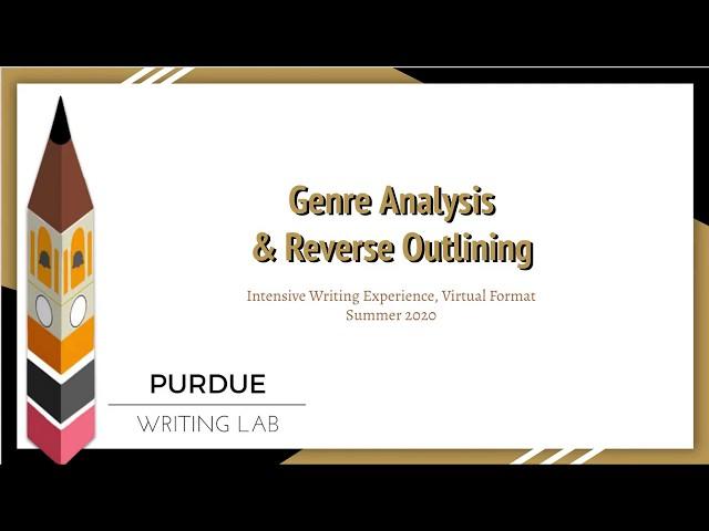 IWE: Genre Analysis and Reverse Outlining