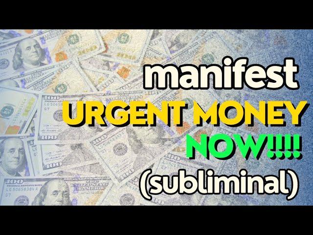 MANIFEST URGENT MONEY NOW! Subliminal 432hz (visual + audio)