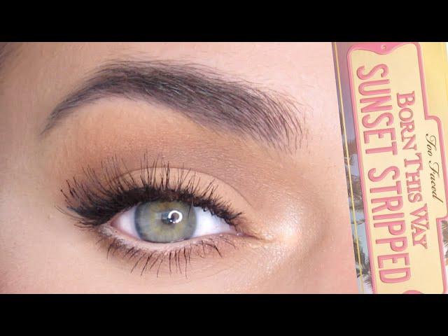 Trendy Skinny Black Wing Eye look! Using NEW Too Faced Born This Way Sunset Stripped Palette!