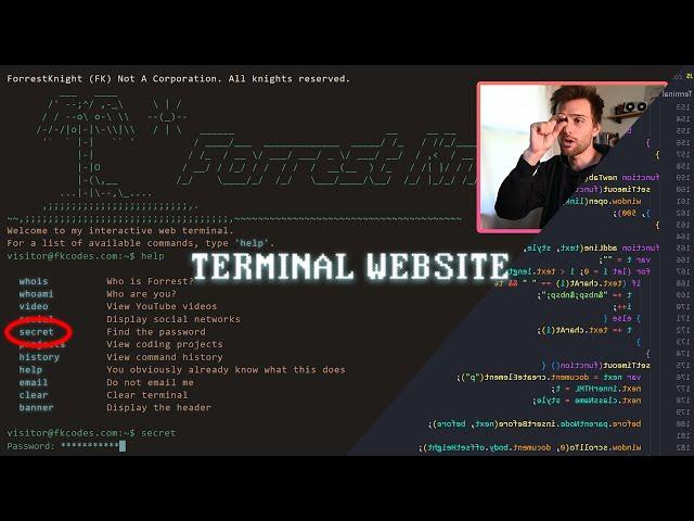 I made a TERMINAL website, with HIDDEN Easter eggs